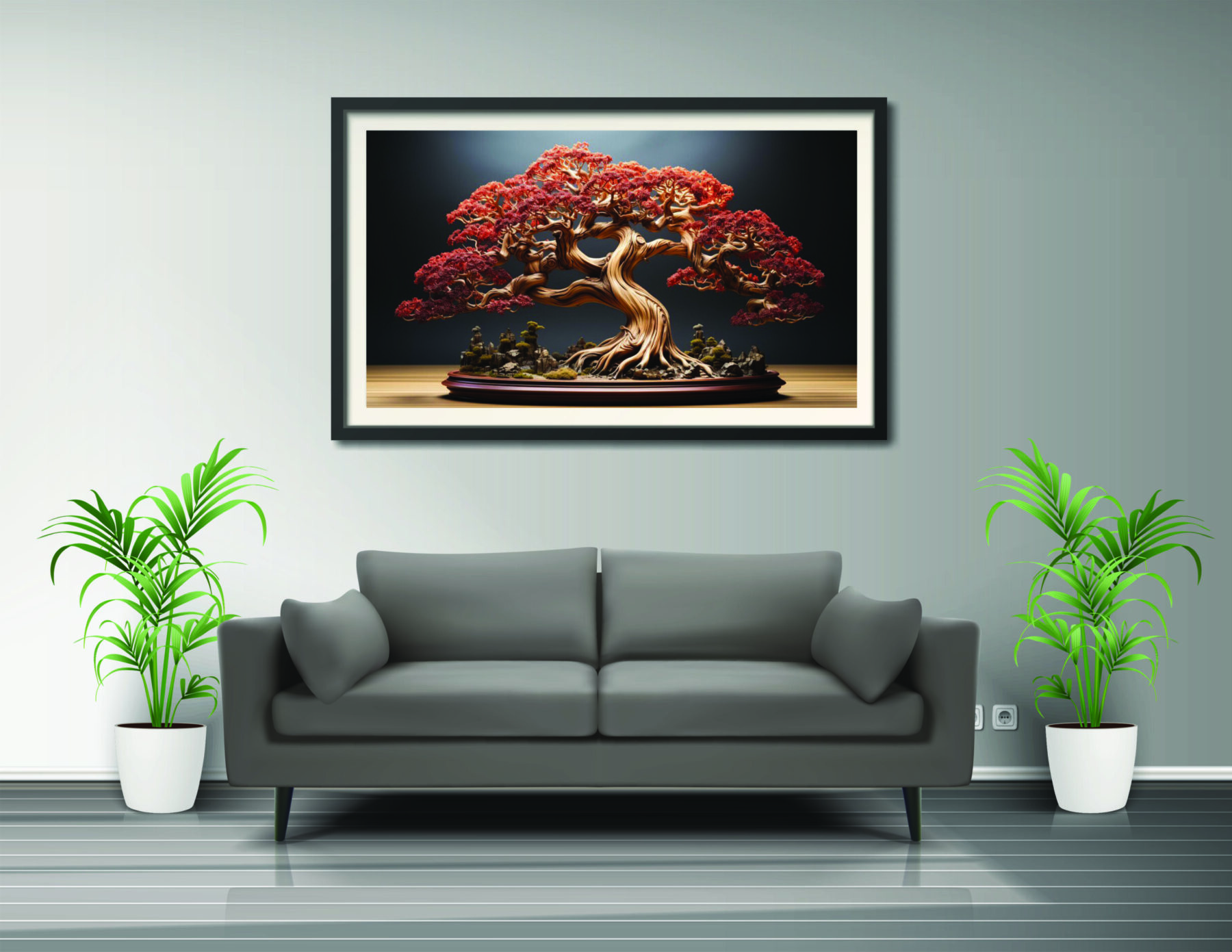 Tree paintings canvas wall art large size for living room decor. Large painting for wall. (36 Inch x 24Inch, )